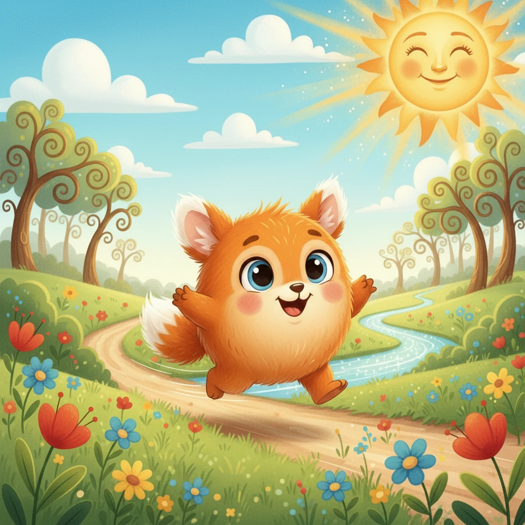 Zest scampered along a winding path, his little legs a blur of motion. The path led to a babbling stream, its water sparkling like a thousand tiny diamonds. Zest knew this stream held a secret!