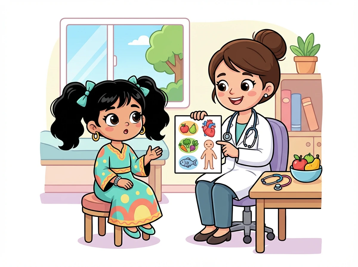 شرح الطبيب لسبيكة أن السكري يعني أن جسمها لا يستطيع استخدام السكر الموجود في الطعام بشكل صحيح. وأنه يجب عليها اتباع نظام غذائي صحي وممارسة الرياضة بانتظام.