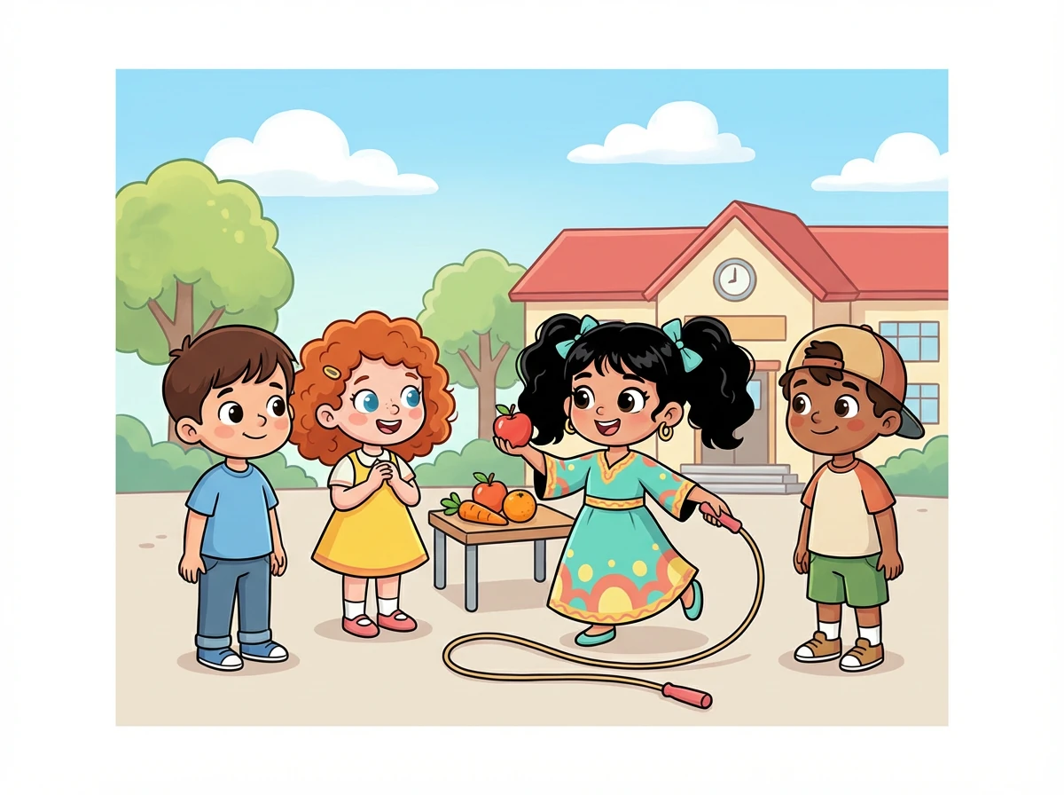 شاركت سبيكة تجربتها مع أصدقائها في المدرسة. شجعتهم على اتباع نظام غذائي صحي وممارسة الرياضة.