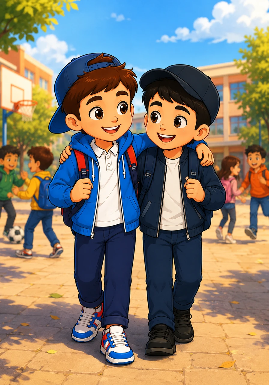 Aidar and Sanzhar became the best of friends, always supporting one another in the classroom and on the playground. Their story taught the entire school that friendship is the strongest shield against unkindness and that every child deserves a friend.