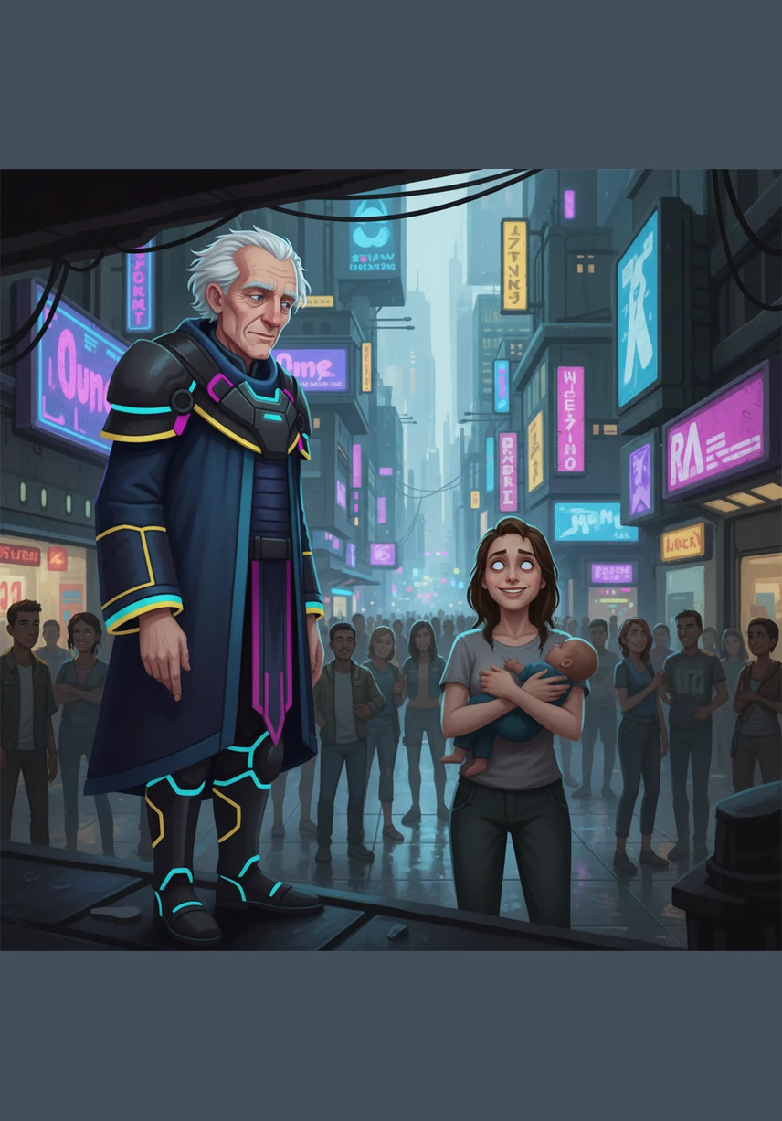 He watches a mother in the square who cannot remember why she feels a phantom weight in her arms, her eyes vacant despite her forced smile. The cost of the town's perfect peace is the loss of their very souls and the lessons learned through hardship.