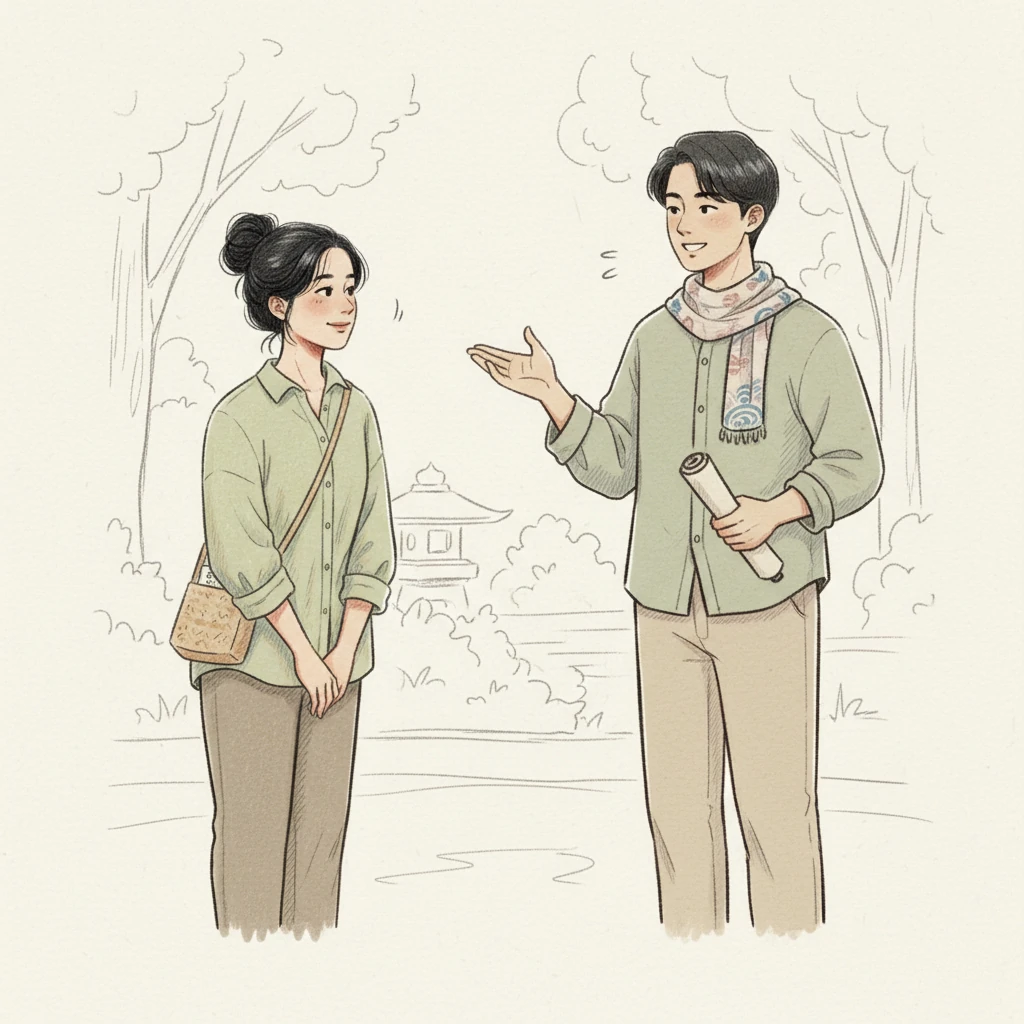 在一次偶然的机会，小雅结识了一位来自日本的朋友。她鼓起勇气，用刚学的日语和对方打招呼。虽然对话磕磕绊绊，但朋友鼓励的眼神让她倍感温暖，也更坚定了学习的信心。