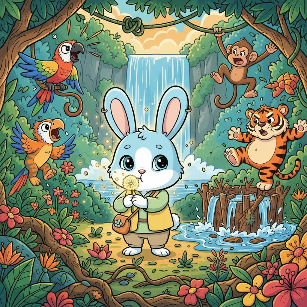The Calm Rabbit and the Loud Jungle