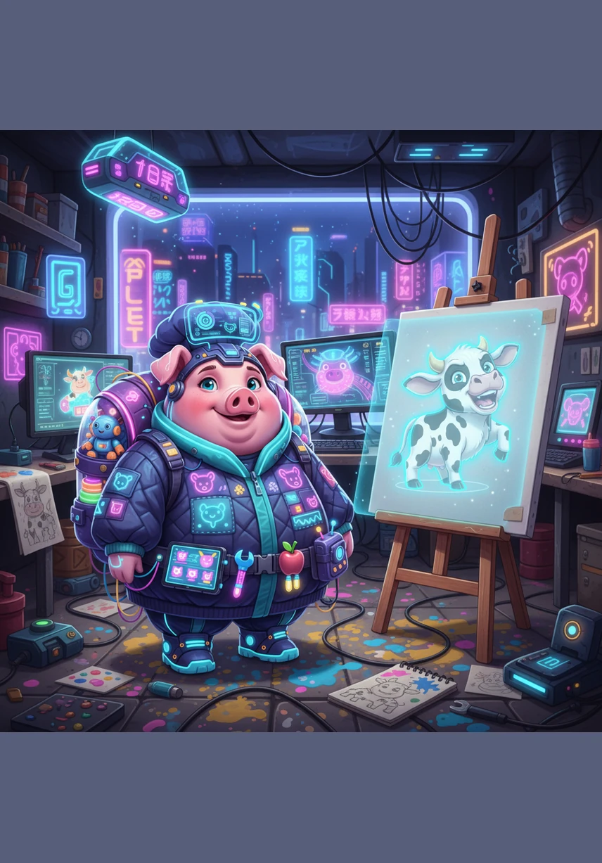 Beibei’s eyes grew wide with wonder as he realized that even the greatest masters in history had to start with simple shapes and mistakes. He felt a tiny spark of excitement and hope return to his heart.