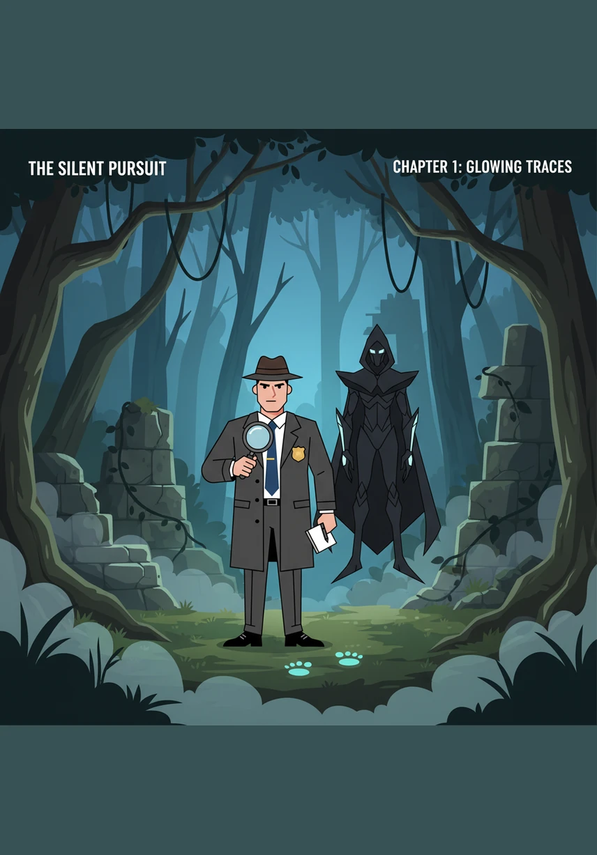 Deep within the woods, they discover the crumbling, vine-covered ruins of Roger’s old estate hidden among the trees. James kneels to examine a fresh footprint in the mud that doesn't seem to belong to a ghost at all.
