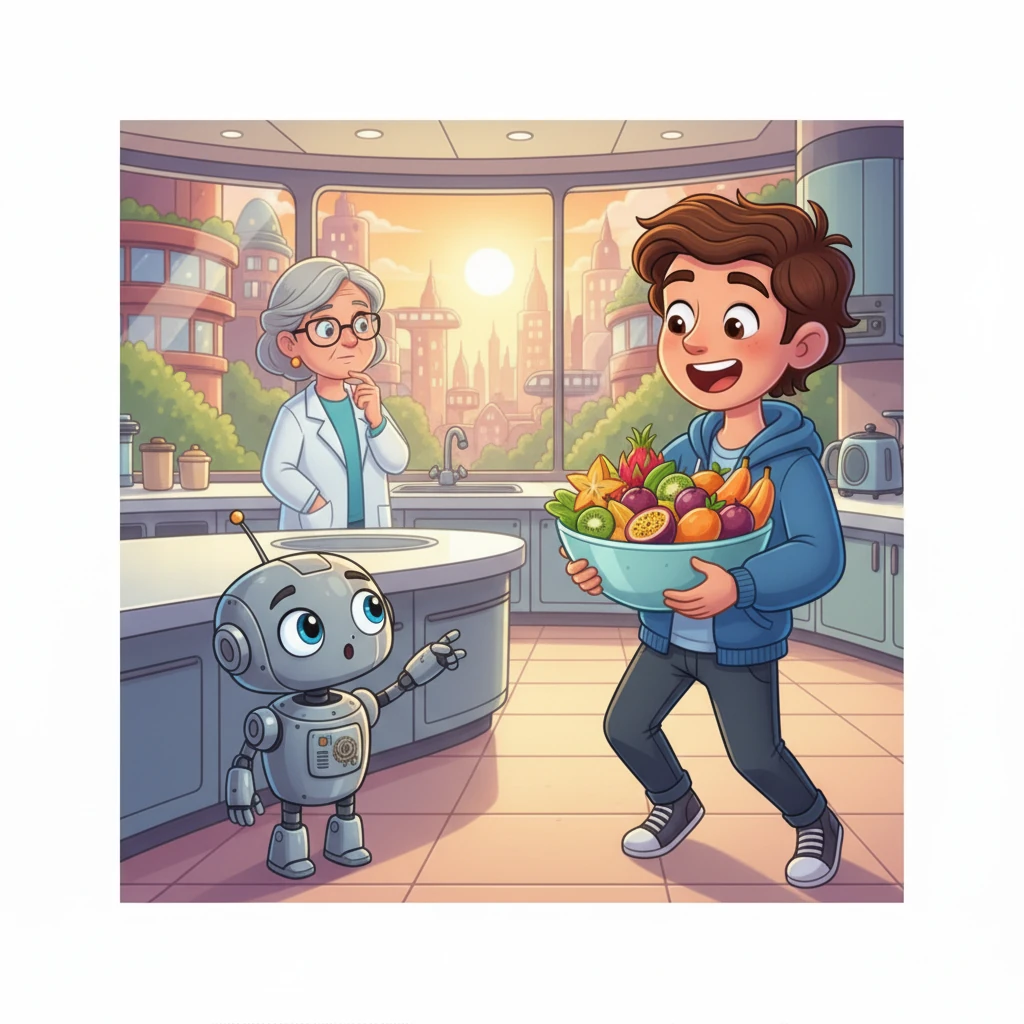 Aarav presented Milo with a bowl of mixed fruits. To his surprise, Milo correctly identified several fruits it had never seen before! Aarav was ecstatic, shouting, “You learned!” But his professor had a different perspective.