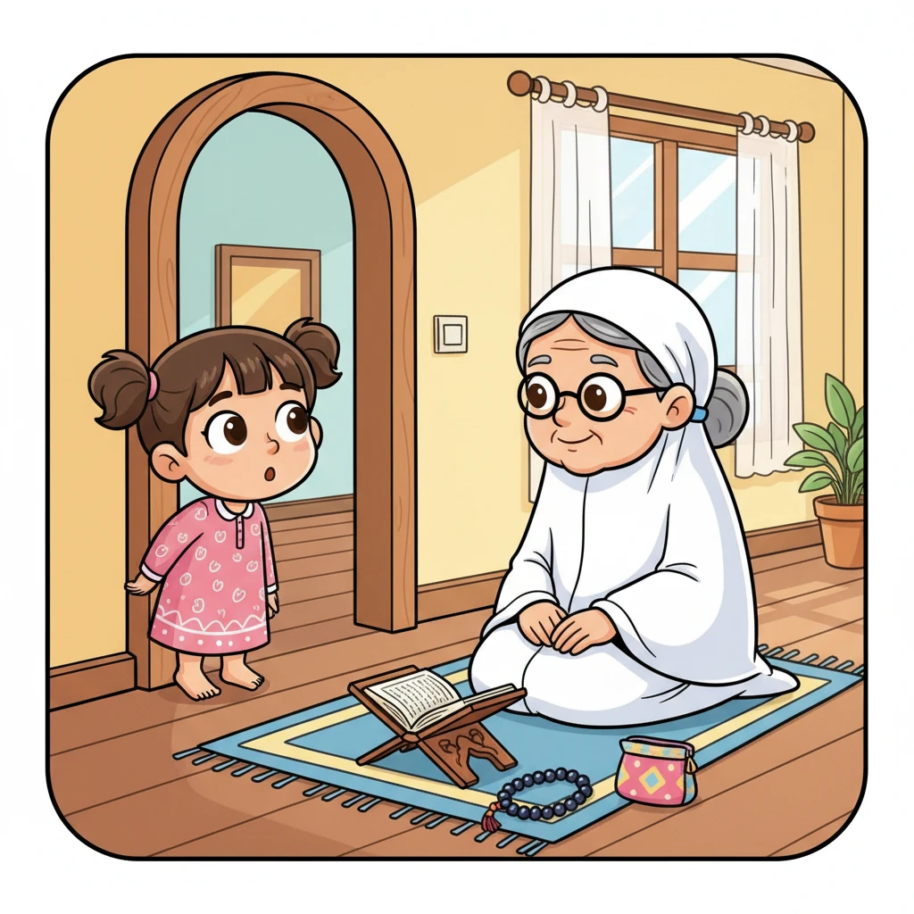 Di sebuah rumah yang cerah, Lani si gadis kecil yang penuh rasa ingin tahu, mengintip Neneknya yang sedang menyiapkan diri untuk sembahyang. Berbagai benda indah terhampar rapi, membuat mata Lani berbinar penuh pertanyaan. Nenek tersenyum melihat cucunya yang penasaran.