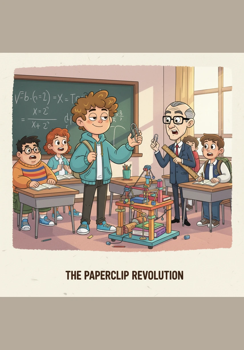 With a single confident stroke, Leo writes a tiny number in the corner and tosses the chalk back into the tray. Mr. Stern’s jaw drops in disbelief while the rest of the class erupts into cheers for their unlikely classroom hero.