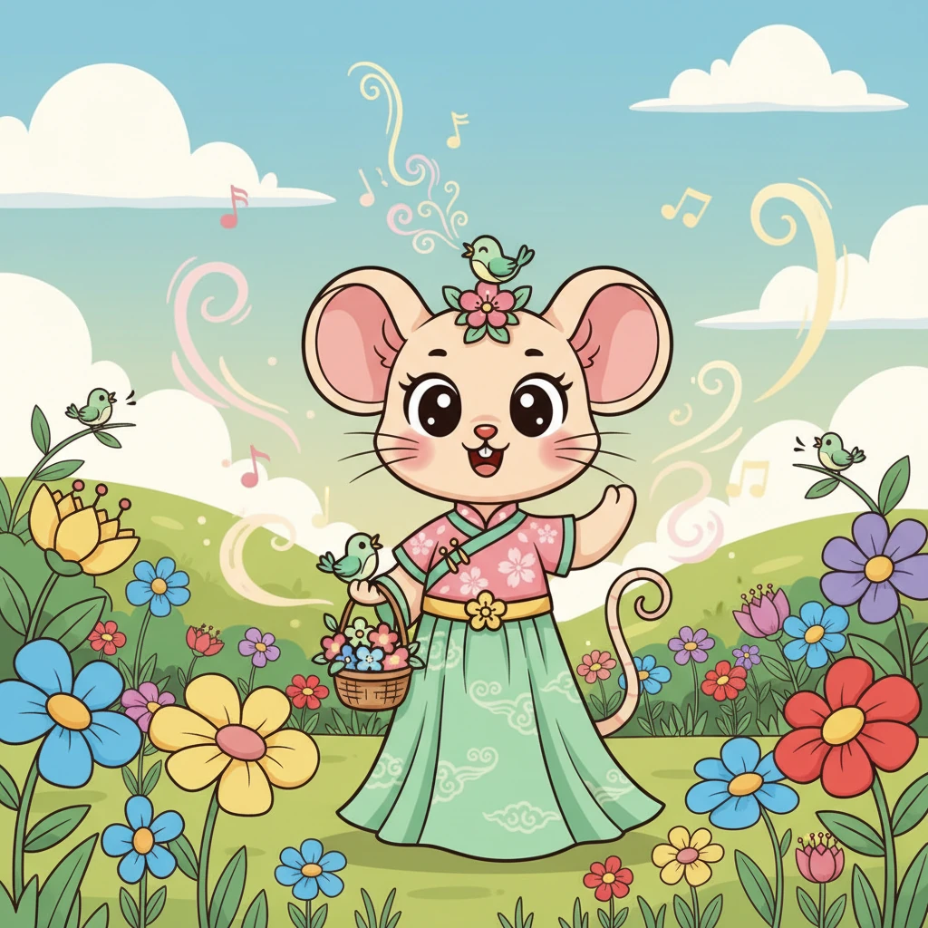 米米明白了,“鸟语”就是小鸟们唱出的动听歌曲,它们用歌声传递着快乐。“花香”就是花朵们散发出的迷人香气,它们用芬芳装点着世界。