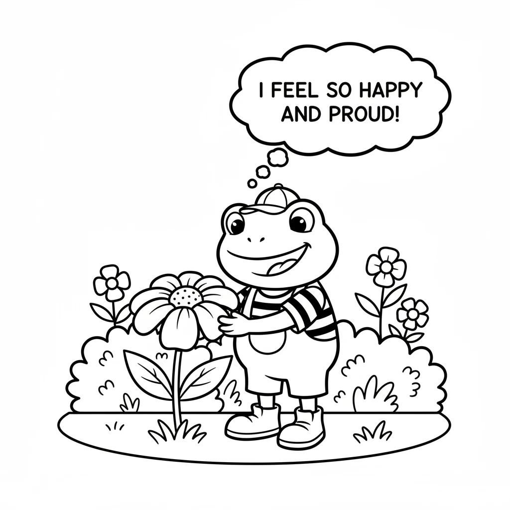 Pippin watched the flower, and a warm, bubbly feeling spread through his chest. It was a wonderful feeling, much better than being lonely. He felt so