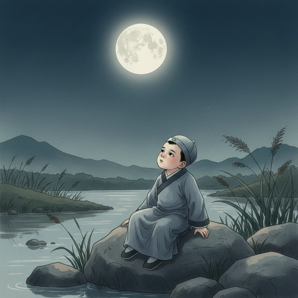 诗句完成,小李白的心情稍微平静了一些。他知道,无论身在何处,只要抬头望月,故乡和亲人就会在心中,永远不会远去。