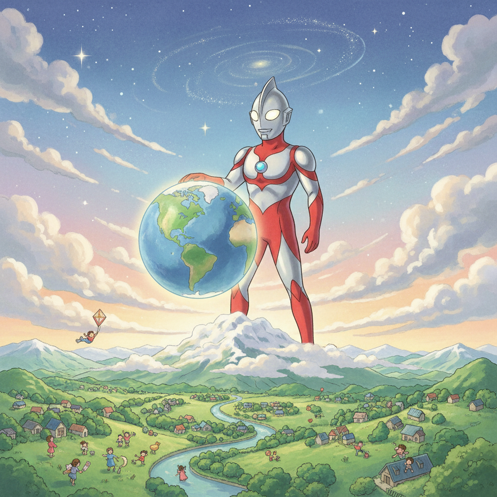 在宁静的地球上，闪耀，一位来自宇宙的奥特曼，正静静地守护着这颗美丽的蓝色星球。他观察着人类的生活，感受着他们的喜怒哀乐，准备着迎接即将到来的挑战。