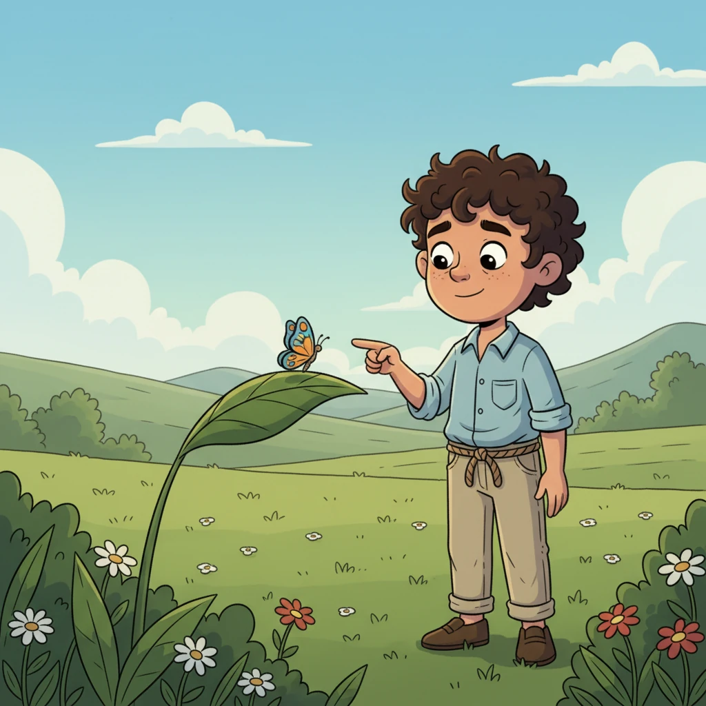 Um Breve Respiro: Por um instante, João para, observando uma borboleta colorida que pousa em uma folha. Um sorriso triste surge em seus lábios, lembrando-o da infância roubada. O mundo ao seu redor parece parar por um momento, antes que a realidade o chame de volta.