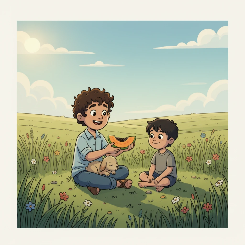 A Chama da Esperança: Apesar das dificuldades, Ana encontra um momento para sorrir, talvez ao ver um desenho que fez ou ao compartilhar um pedaço de fruta com um colega. Pequenos atos de bondade e resistência mostram que a esperança nunca se apaga. Ela sonha com um futuro melhor.