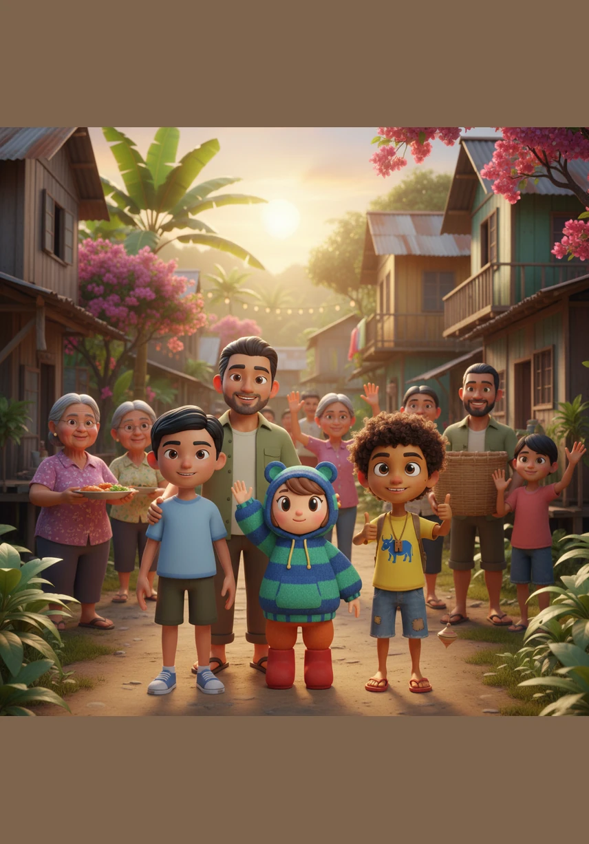 Sa isang masayang barangay, nakatira ang pamilya nina Allan, Mikay, at Momoy kasama ang kanilang masisipag na magulang. Hinahangaan sila ng lahat ng kanilang mga kapitbahay dahil sa kanilang kabutihan at pagtutulungan sa bawat araw.