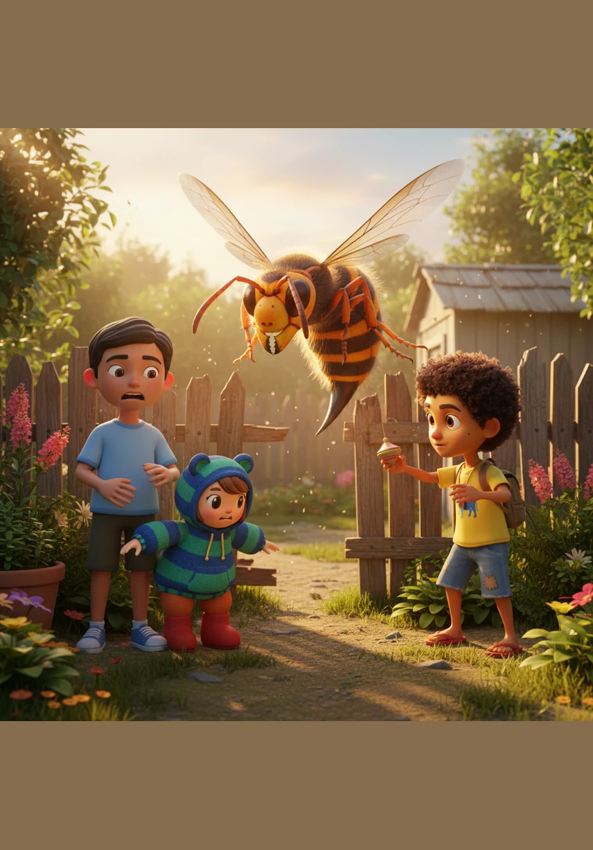 Habang masayang namimitas ng atis sa bakuran makalipas ang ilang araw, biglang sumigaw si Mikay dahil sa nakitang ahas malapit sa puno. Nanlaki ang mga mata ng magkakapatid sa takot habang nakaturo ang bata sa madamong bahagi ng bakuran.