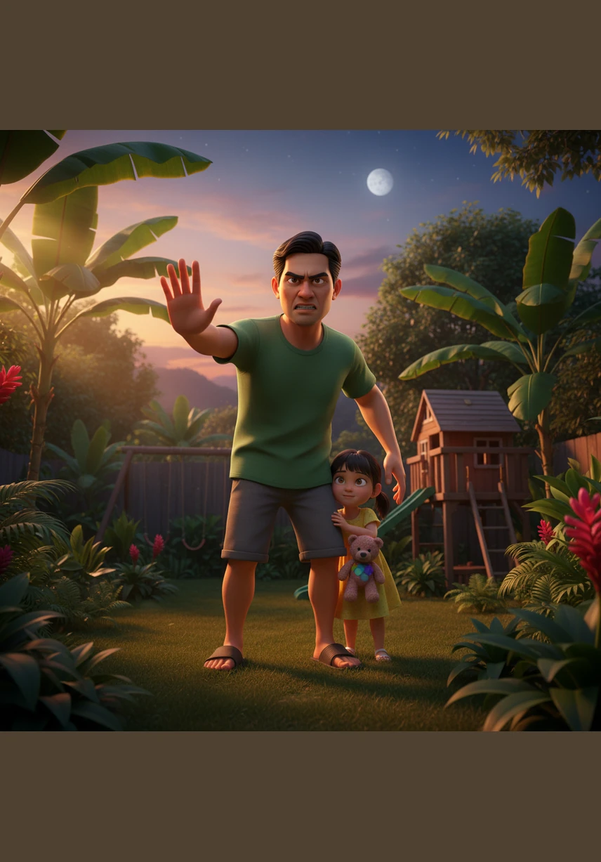 Agad na kinuha ni Tatay Manny ang kanyang gamit at maingat na hinanap ang ahas sa paligid ng mga puno ng atis. Kahit hindi na niya ito nakita, nagpasya siyang linisin nang mabuti ang bakuran at alisin ang mga matataas na damo para sa kaligtasan ng mga bata.