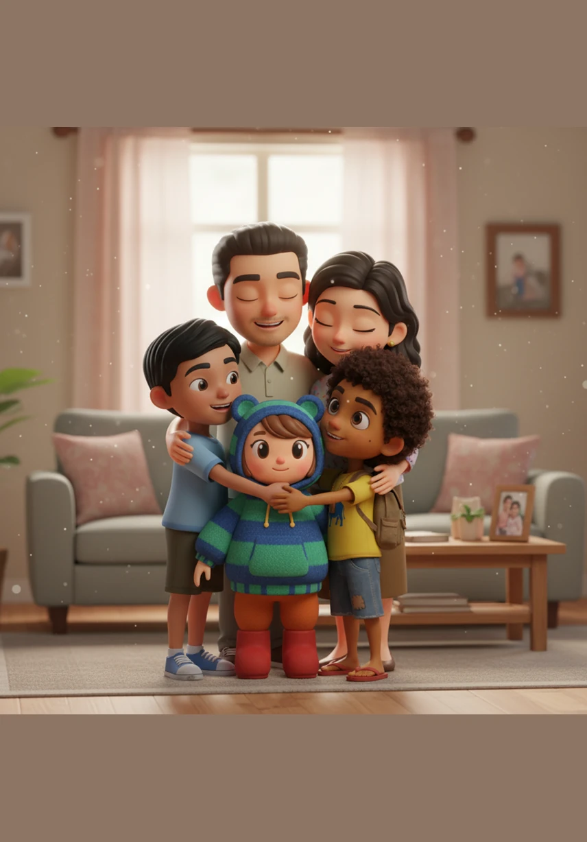 Sa kanilang pag-uwi, puno ng pasasalamat sina Allan, Mikay, at Momoy sa kanilang mga magulang dahil sa masayang karanasan. Nagyakap ang buong pamilya nang may malaking ngiti, batid na ang kanilang pagmamahalan ang pinakamahalagang kayamanan sa lahat.