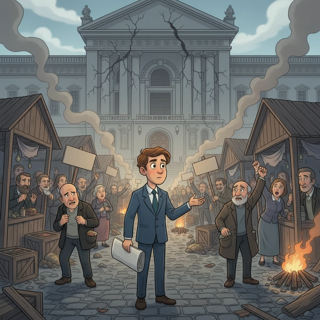 Прийняття закону призвело до несподіваних наслідків. Країна опинилася на межі кризи влади, економіка похитнулася, а на вулицях почалися протести. Олесь, разом з іншими, намагався знайти вихід з цієї ситуації.