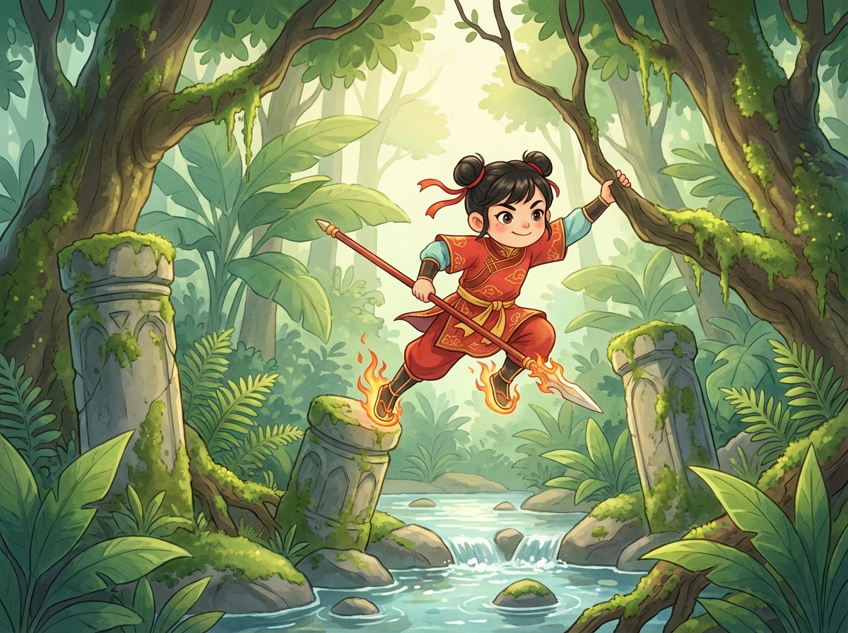 哪吒的魂魄来到太乙真人处，太乙真人用莲藕重塑哪吒的身体，使他复活，并传授他更高强的法术。