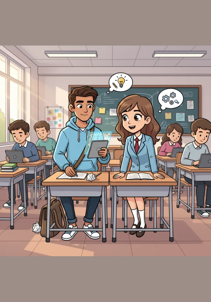 Ayesha asks why he chooses to sit so far away from everyone else in the back row. Arjun looks up with a gentle smile and tells her that from here, everything is in clear view, and now, she is the best part of that view.