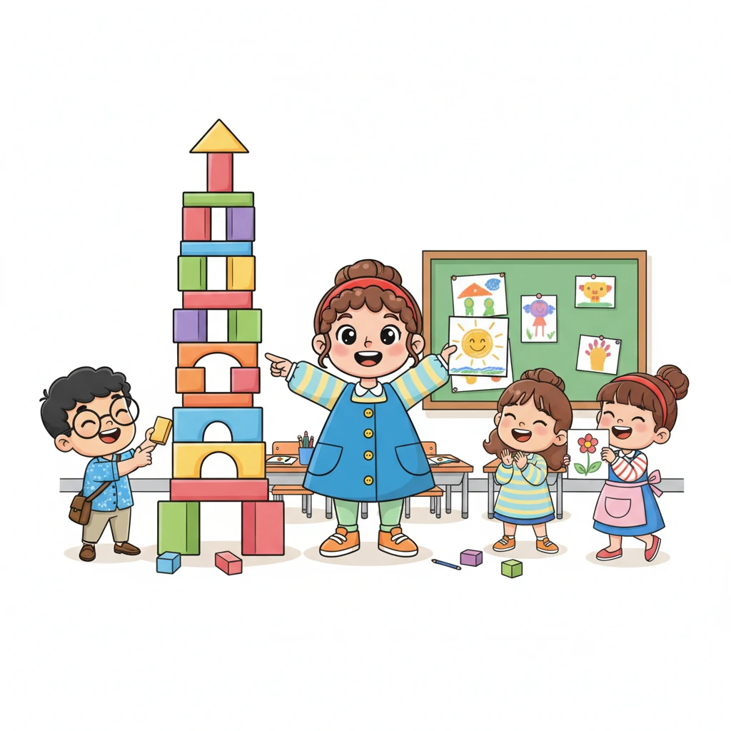 Sekarang, Lili adalah anak yang paling bersemangat di kelas, membantu teman-temannya dan memimpin permainan. Dia menggambar dengan percaya diri, menara baloknya menjulang tinggi, dan senyumnya selebar matahari.