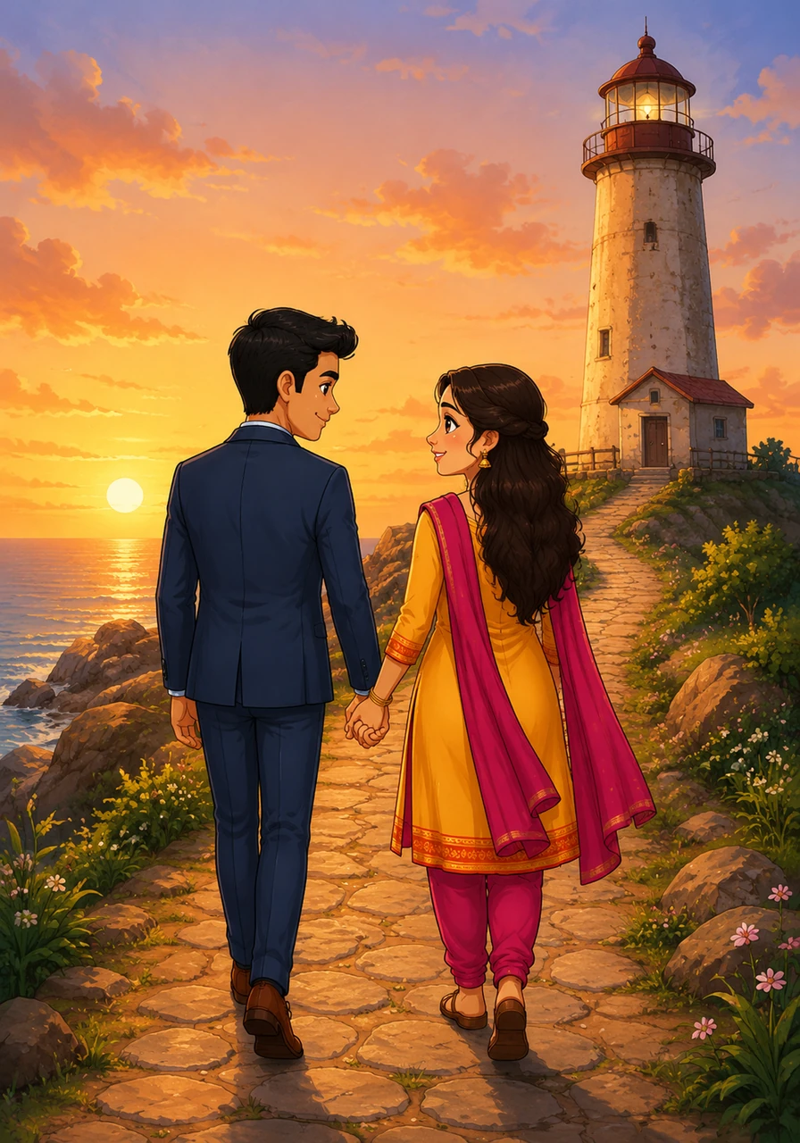 Hand in hand, they walked together toward the old lighthouse, ready to face whatever the future held. Their story was no longer just a distant memory or a dream, but a beautiful reality that would last a lifetime.