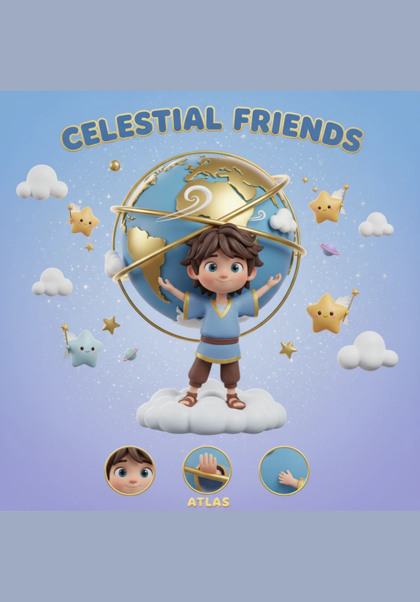 Atlas gathered the stars around him and began to tell them wonderful, silly stories filled with love and laughter. He reminded each one how special they were, bringing small smiles back to their glowing faces.