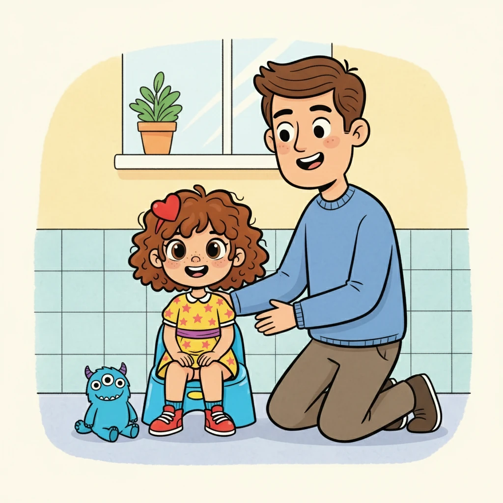 A partir daquele dia, Sofia usava o piniquinho sozinha, mas às vezes pedia ao papai para ficar perto, sentindo a segurança do seu amor. Ela aprendeu que, com paciência e apoio, pode-se superar qualquer medo.