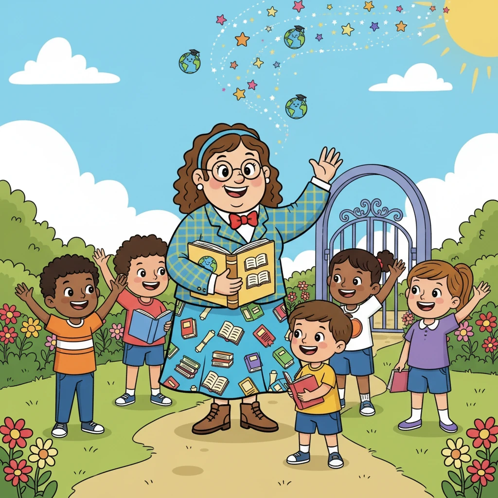 At the end of the term, Anya said goodbye to her students, knowing they were ready to take on the world. She promised to stay in touch, filled with the joy of seeing them grow and learn. She knew that the adventures of learning English would continue.