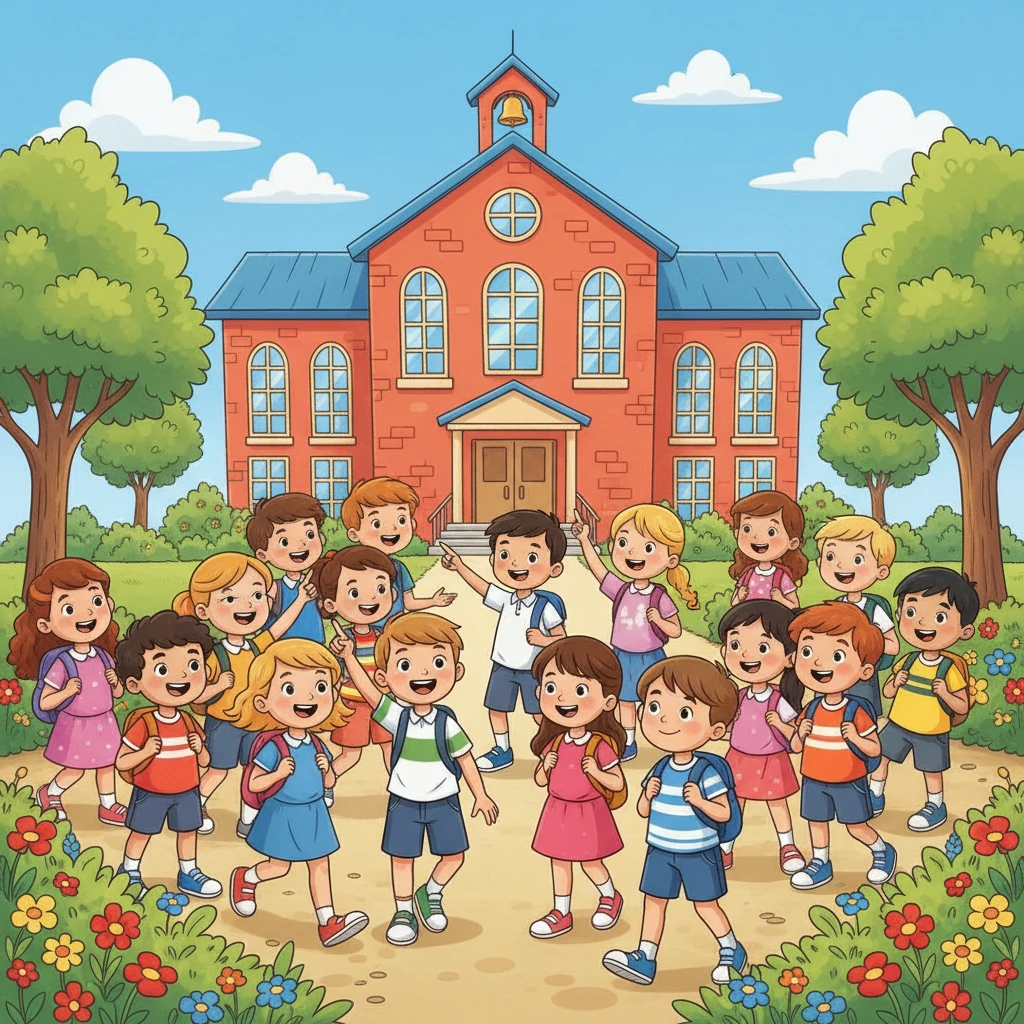 Giuseppe e i suoi amici, Jenny, Antonia, Alessandro, Manuel, Raffaele, Miriam, Giada, Nicolas Carolina, Lorenzo, Claudia, Conny, Gaetano, Gabriel, Emanuele, Chiaraluce, Diana e Marco, ritornarono a scuola dopo le vacanze estive, pieni di entusiasmo.