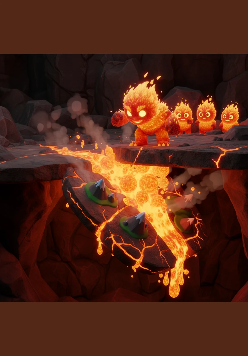 One heavy plate began to slide beneath another, pushing deep down into the hot belly of the Earth. Iggy watched as the sinking rock began to sizzle and melt under the immense weight and friction.