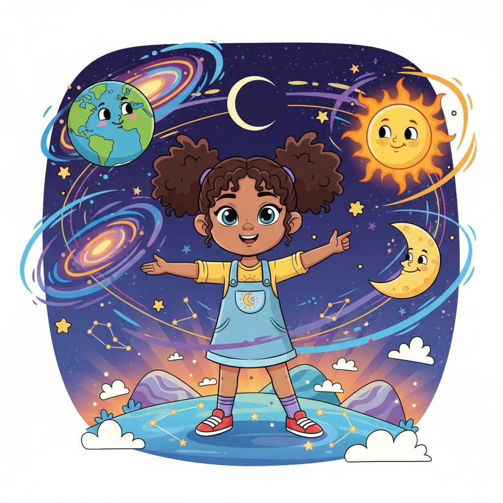 Rashmika's Day of Discovery: The Earth, Moon, and Sun Dance