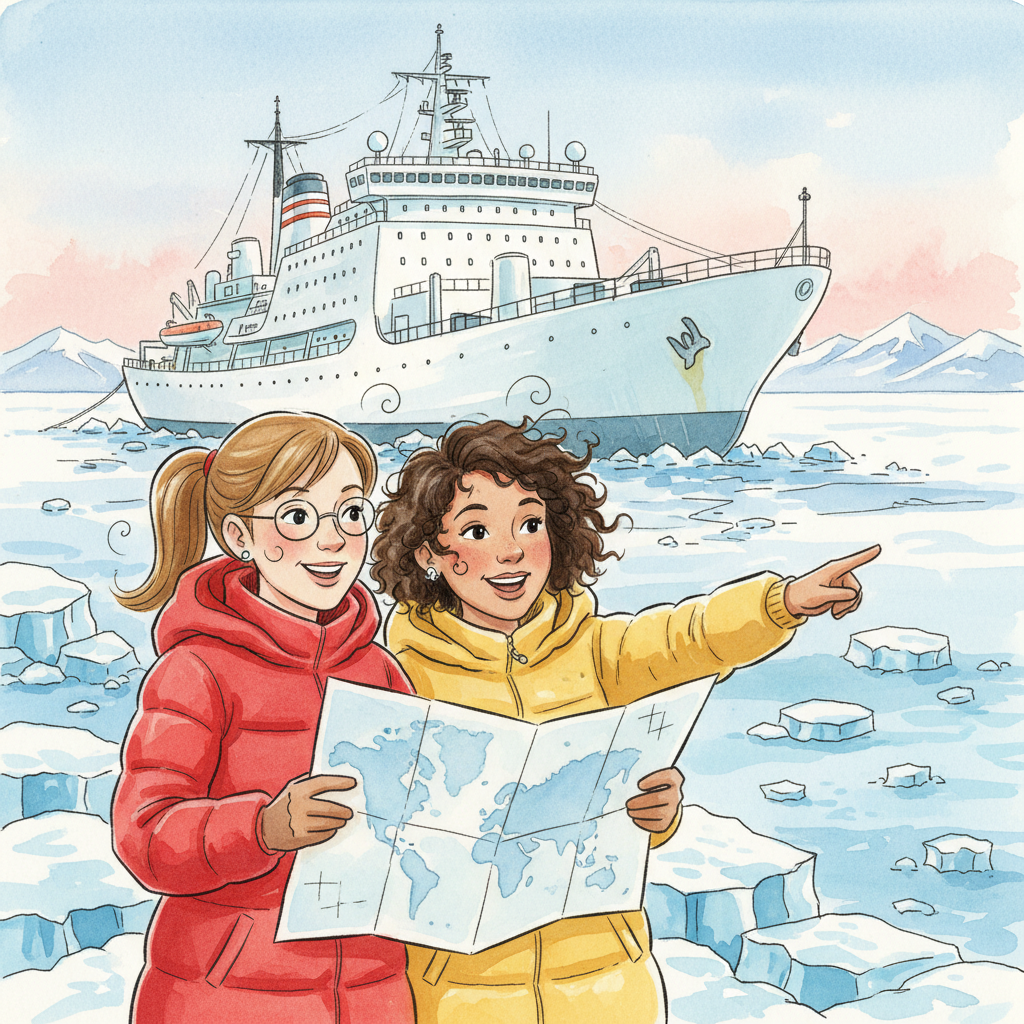 A snowy adventure in the South Pole - 冒险故事