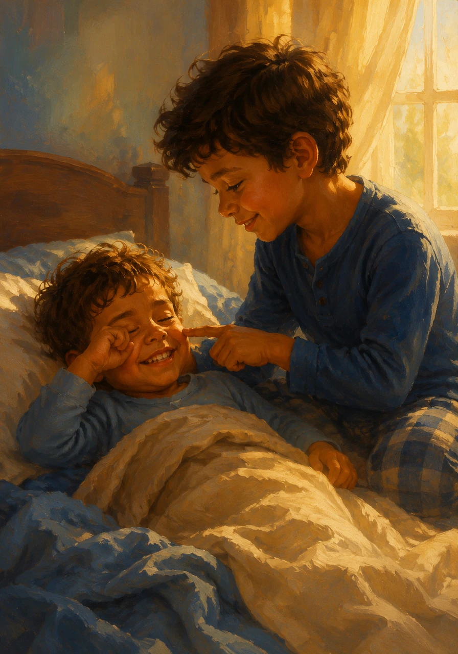 Pepín gently tapped his four-year-old brother, Bebecín, whose cinnamon-colored skin glowed in the morning light. The little boy rubbed his eyes, instantly grinning when he realized it was finally time to start their weekend routine.