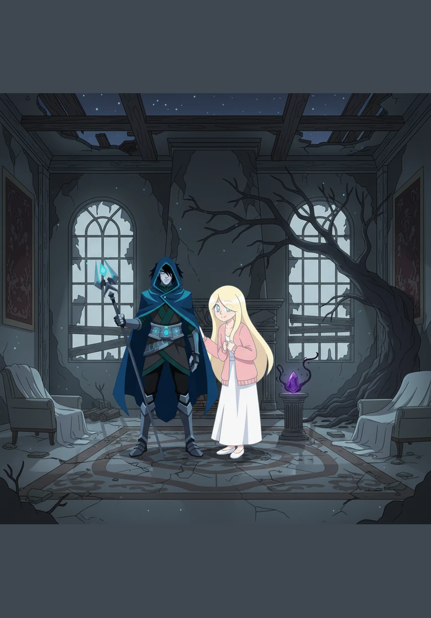 When the sun finally rises, casting golden light through the stained-glass windows, Salem and Rowan share a tired but relieved smile. Though the house remains mysterious, their bond has proven stronger than any shadow lurking within the walls of Blackwood Manor.