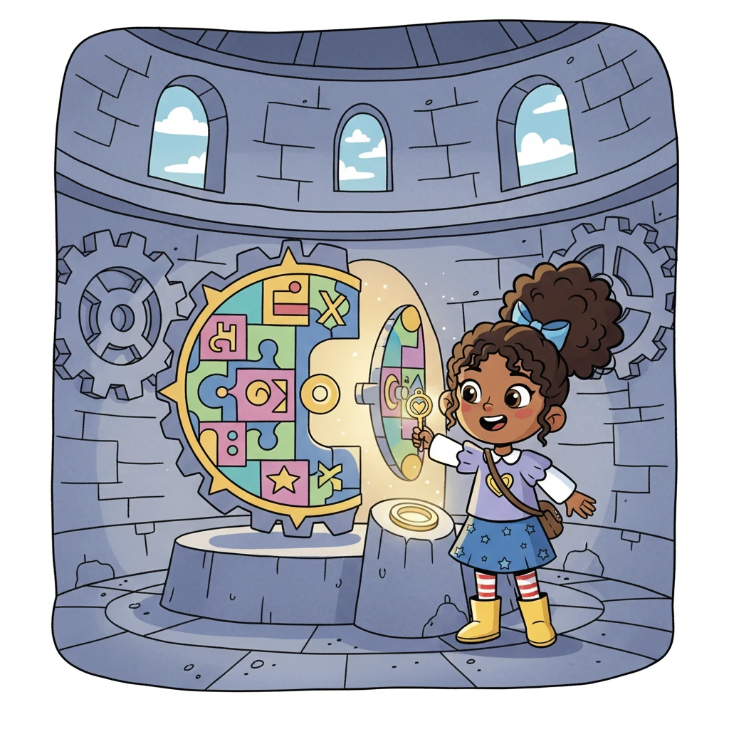 They faced a tricky puzzle in the tower, using their combined knowledge and cleverness to solve it. Indie, with her quick thinking, found the hidden clue that unlocked the next part of their journey.