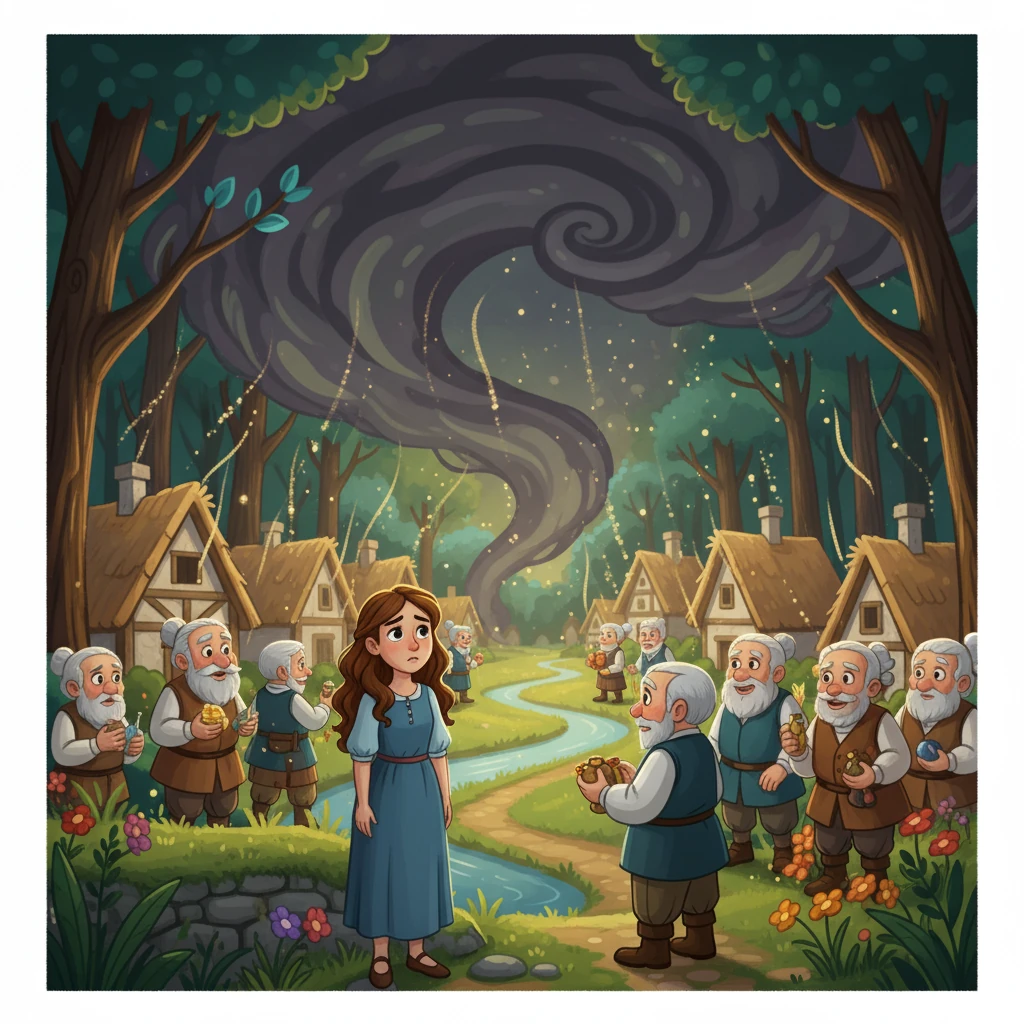 One day, a shadow fell over the village. Greed and envy began to spread, tempting the villagers to forget their values. Elara watched, her heart heavy, as the once-harmonious community began to fracture under the influence of the world's allure.