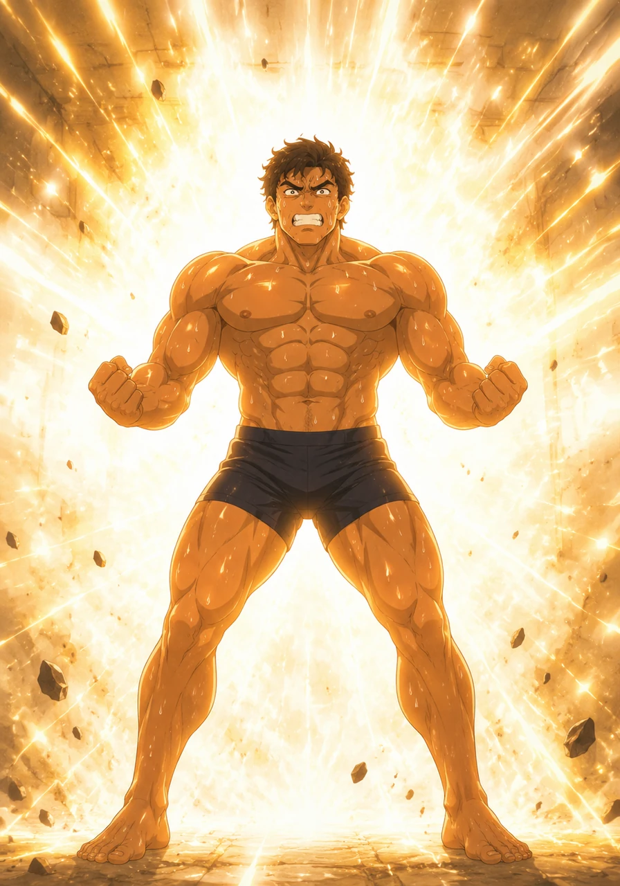 The room dissolved into a chaotic blur of overwhelming brightness as the energy beam grew wider and hotter. Leo gritted his teeth, feeling the immense pressure and heat of the light as it tested the absolute limits of his endurance.