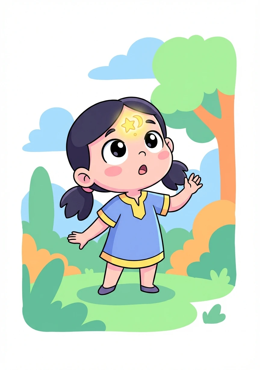 На лбу Байлин появилась метка в форме звезды, внутри которой был полумесяц. Это был знак того, что она была отмечена богами.