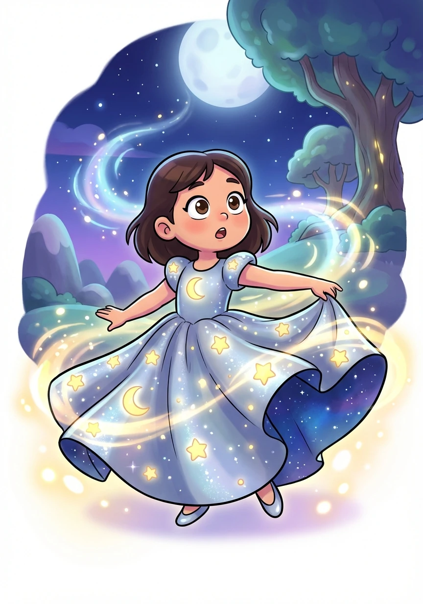 Платье Байлин стало серебристо-голубым, в нем отражались звезды и луна. Она почувствовала, как ее тело наполняется силой и мудростью.