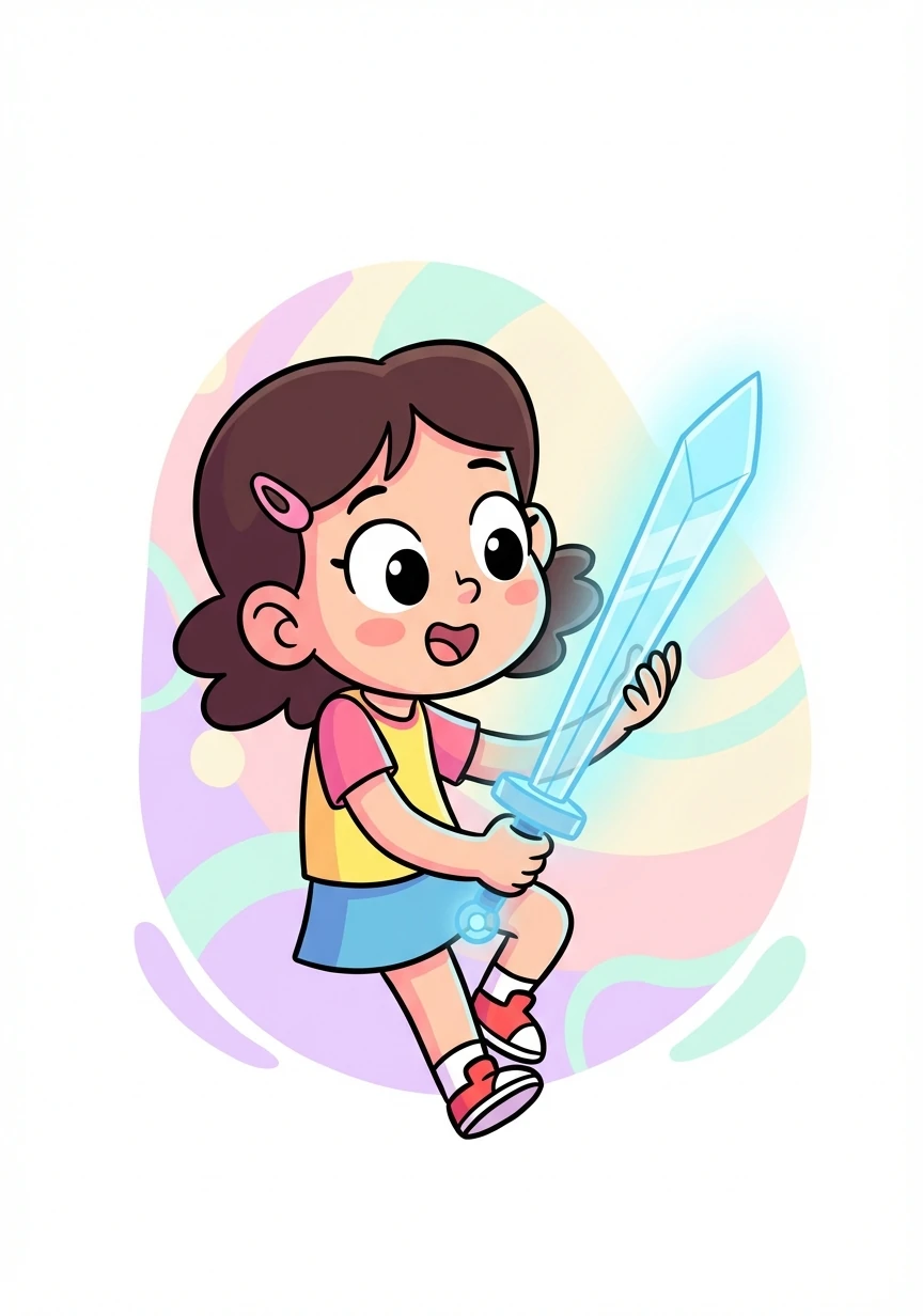 В руках Байлин появился меч, голубой и сияющий. Он был создан из света и энергии, и был предназначен только для нее.