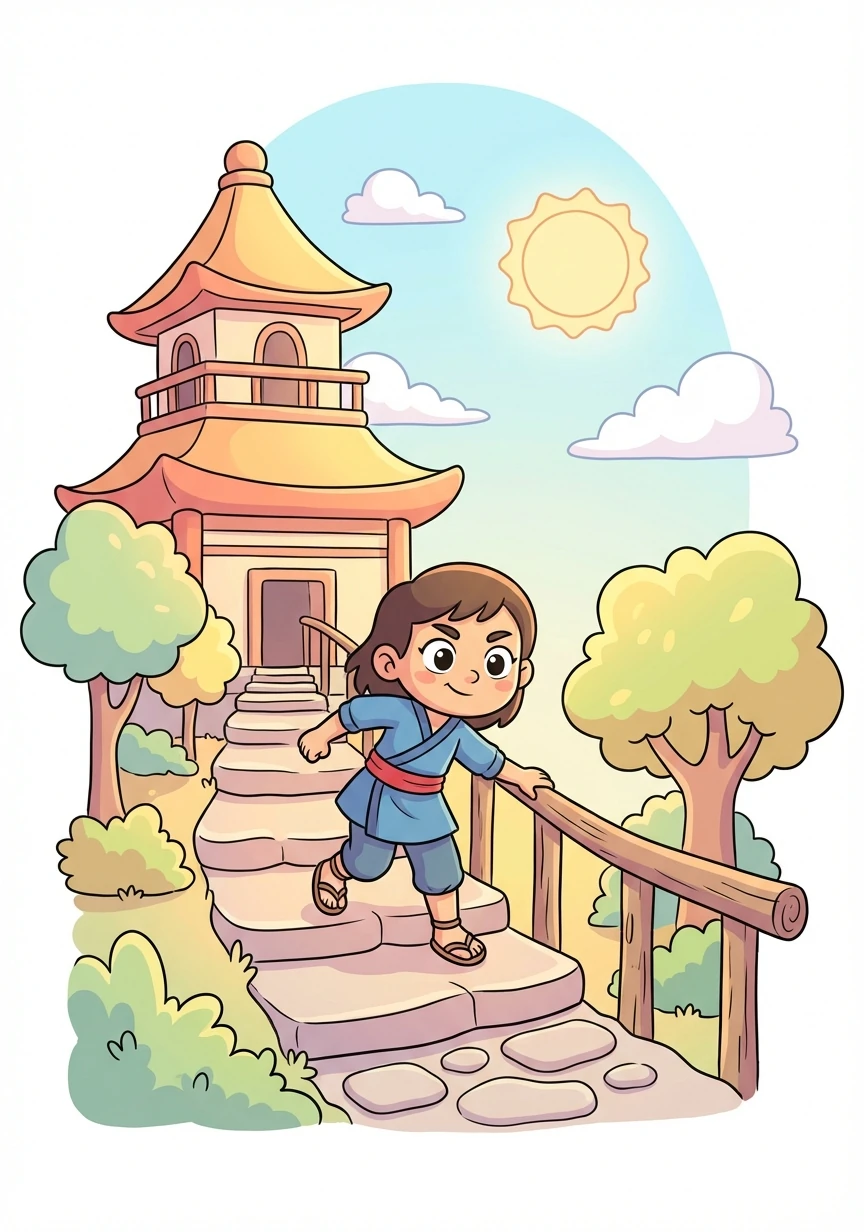 Байлин спустилась с храма, готовая принять свою судьбу. Она знала, что ей предстоит пройти через множество испытаний, но она была готова.