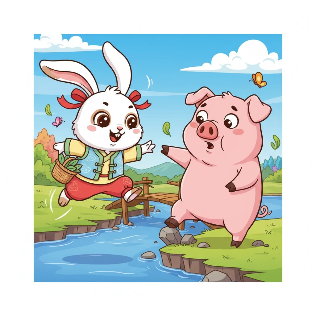 小兔跳跳拯救大猪的故事 - fairy-tale