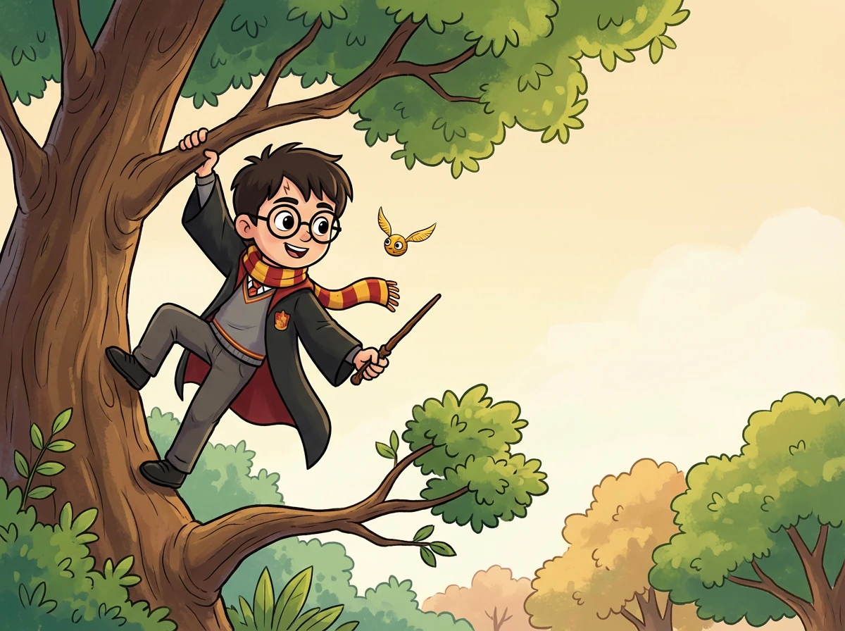 Harry reist mit dem Hogwarts-Express nach Hogwarts. Dort lernt er Ron Weasley und Hermine Granger kennen, die seine besten Freunde werden.