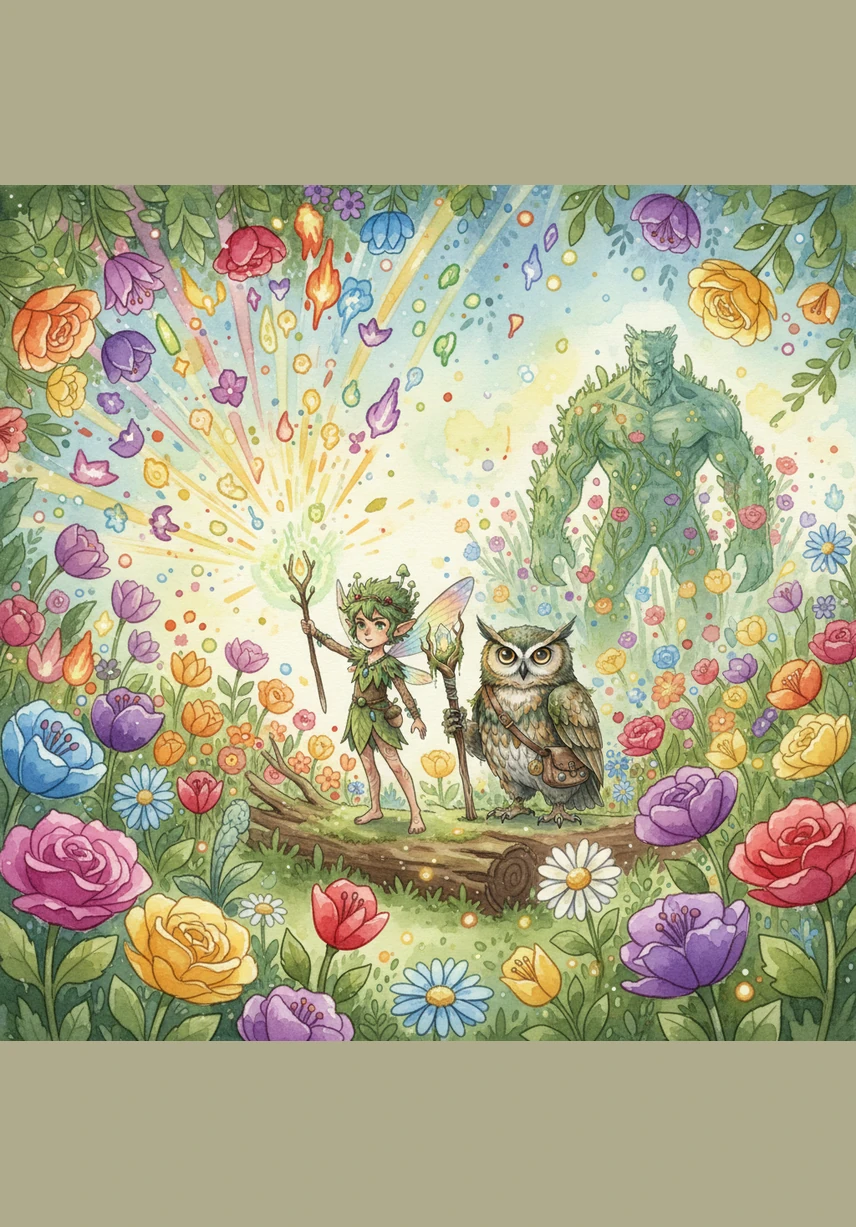 Within moments, the garden erupted into a symphony of colors as thousands of buds opened their petals at once. Butterflies with wings like stained glass danced around Pip, celebrating the return of the life-giving warmth.