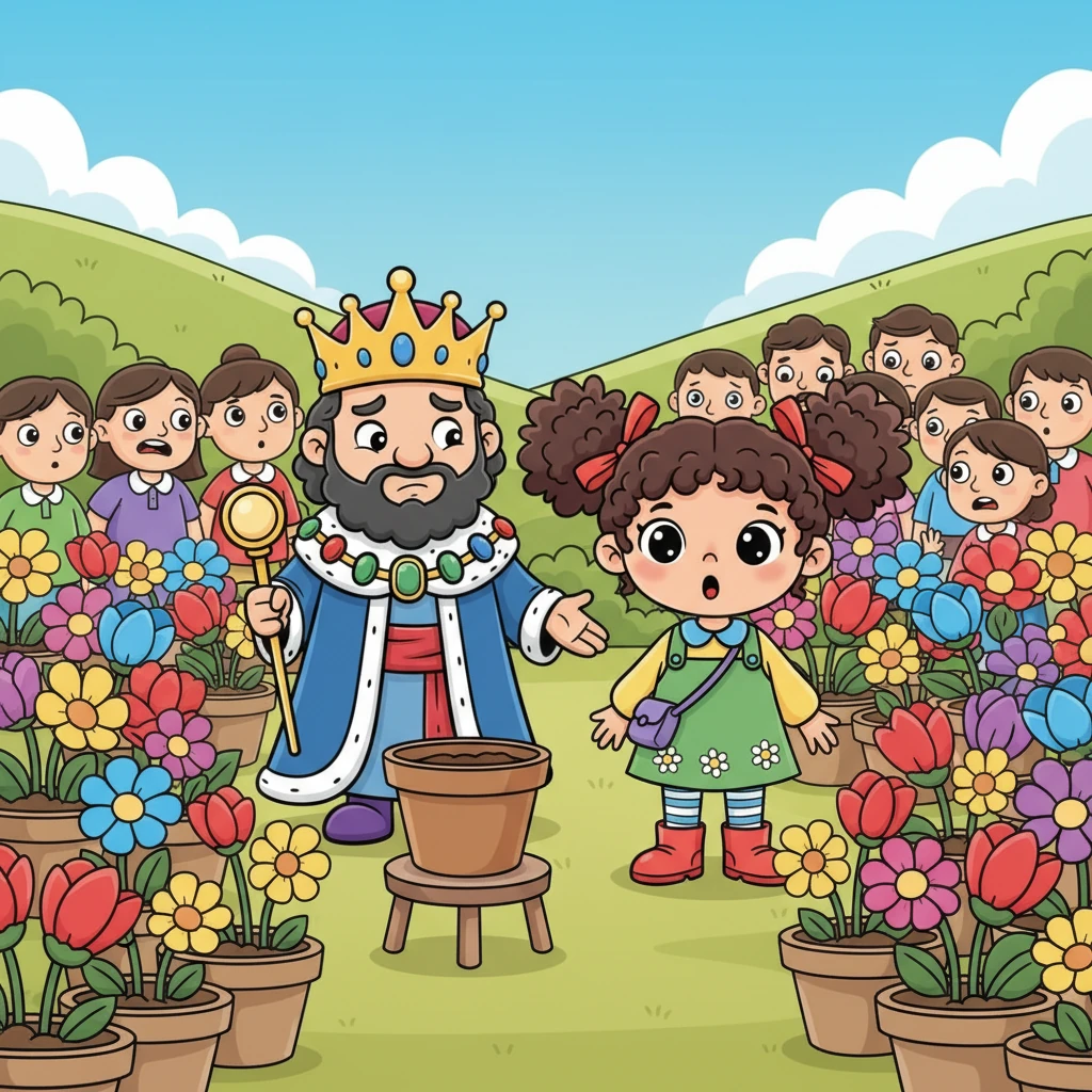 The Emperor, with a thoughtful frown, slowly walked past the dazzling array of flowers, pausing at each one with a discerning gaze. His eyes brightened into a warm smile when he reached Ling’s humble, empty pot. He then turned to the astonished crowd, his voice ringing out clearly, "All the seeds I gave you were boiled; they could never grow!"