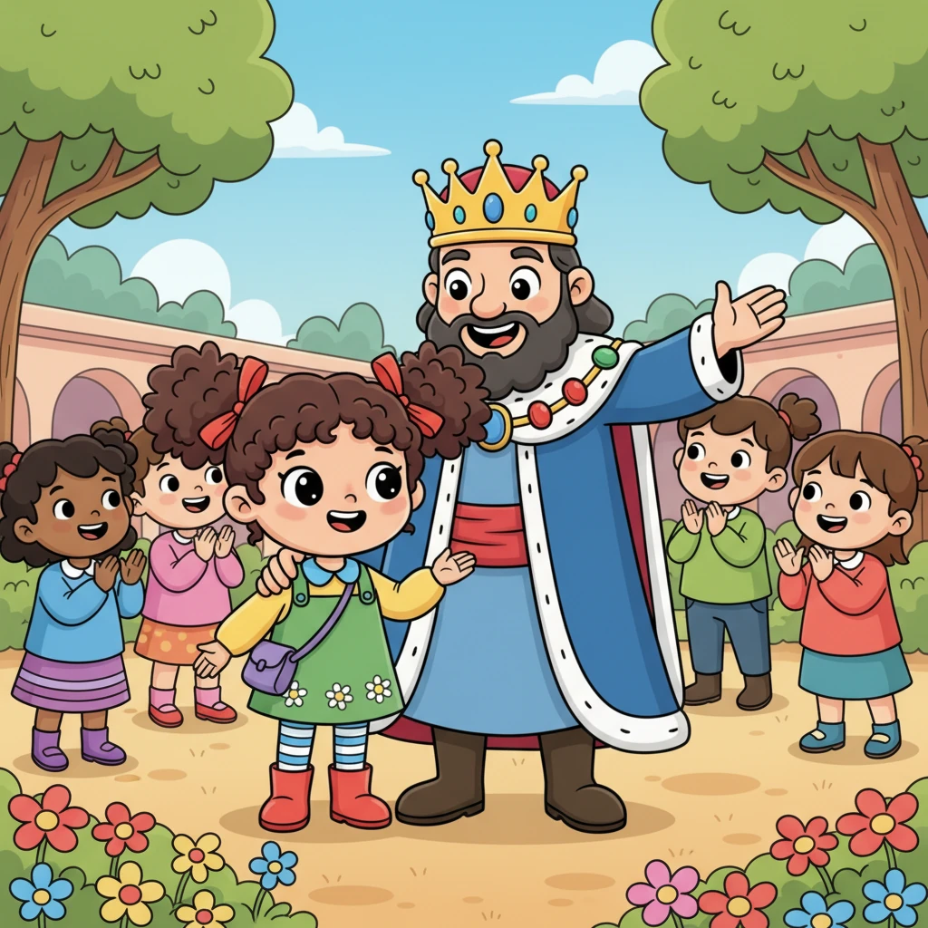 With a grand gesture, the Emperor declared Ling the next ruler, not for his flowers, but for his unwavering truthfulness. Ling’s eyes widened in surprise, then filled with humble joy as the Emperor placed a gentle hand on his shoulder. The other children clapped, amazed by Ling’s honesty and the Emperor’s wise choice.