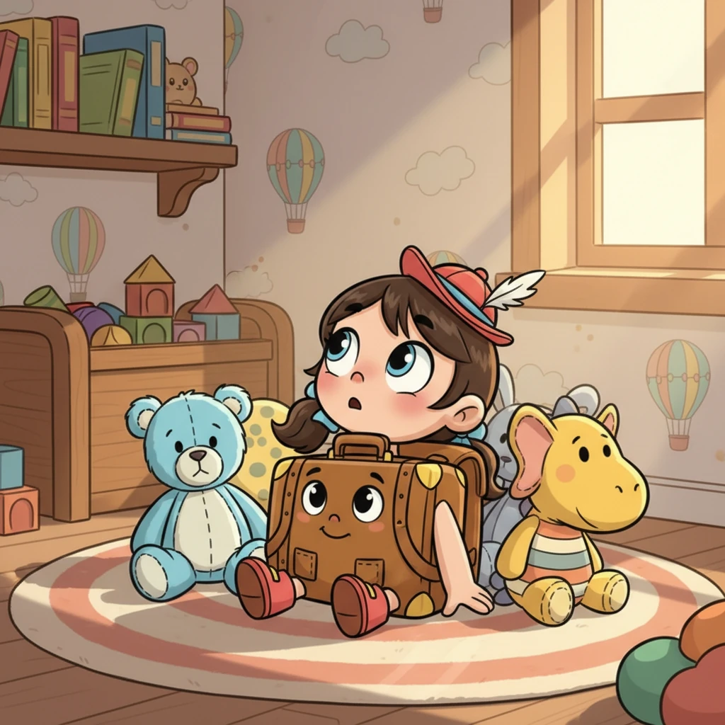 Маленький чемоданчик Пых сидел в уютном уголке детской комнаты, окруженный мягкими игрушками и солнечным светом. Он недоумевал: почему люди так стремятся покинуть этот теплый, знакомый дом, где всегда так хорошо и безопасно?