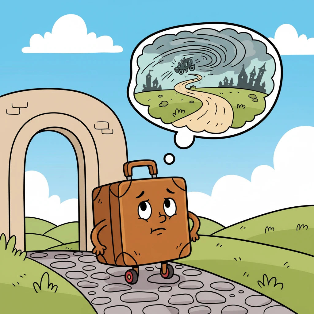 Пых представлял себе долгую дорогу, тряску и незнакомые места. Ему казалось, что путешествия — это только хлопоты и беспокойство, а не удовольствие. Его маленькие колесики слегка дрожали от этих мыслей.